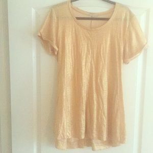 Metallic gold tee